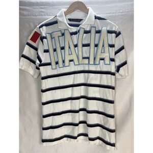 VTG Kappa Italia Cotton Polo Shirt Size Medium Italian National Team Soccer READ